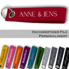 Filz Schlüsselband Wunschtext