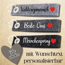Filz Schlüsselband Wunschtext