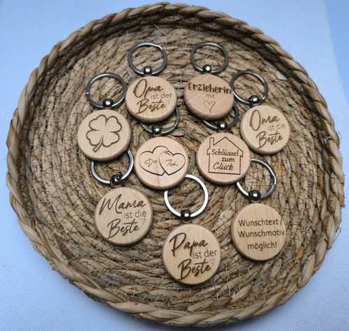 Schlüsselanhänger holz - schlüsselanhänger,