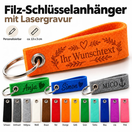 Schlüsselanhänger filz - schlüsselanhänger,